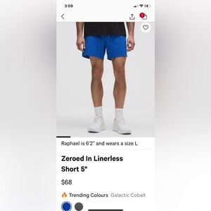 Lululemon men’s shorts size small nwot